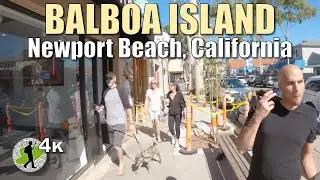 4K | Walking Around Balboa Island | Newport Beach, California
