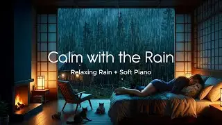 Calm with the Rain Naturally | Relaxing Rain Sounds & Soft Piano for Sleep, Stress Relief & Insomnia