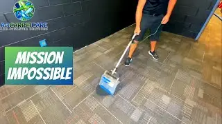 NASTY, Challenging Commercial Glue Down Carpet Cleaning; A-1 Carpet Care