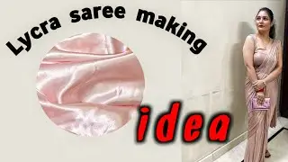How to make a designer lycra saree 2022 | kyarvi fashion