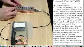 HAM RADIO - simple homebrew 50 ohm load - RF milliwatt Meter - LIVE DEMO