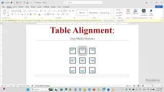 46. Table Alignment । Microsoft Word Bangla Tutorial । deliBhai IT Insitute