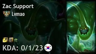 Zac Support vs Rakan - Lvmao - KR Challenger Patch 7.15
