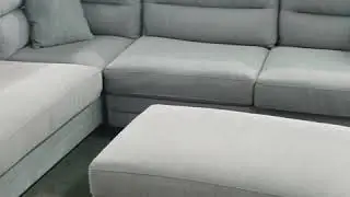 Gray Reversible Sectional and Ottoman
