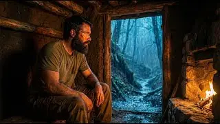 72 Hours Rain Survival: Building a Waterproof Underground Earth Shelter Solo - Extreme Bushcraft Art