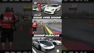 2000HP Huracan vs 2000HP Dodge Viper 65mph Roll Start @ TX2K25 Texas Motorplex