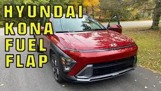 How to open the fuel flap on a Hyundai Kona