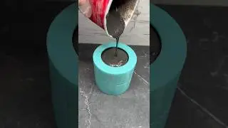Making a concrete jar # #candlelover #handmadecandle #satisfying #candle #candlemaker #candlemaking