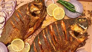 Make oven baked tasty & spicy whole fish for your family | Oven Baked fish for dinner 
