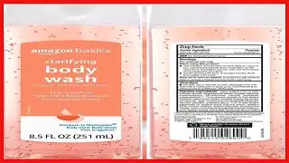 Amazon Basics Clarifying Pink Grapefruit Body Wash, 2% Salicylic Acid Acne Treatment, Dermatologist