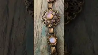 Vintage foil Opal glass bracelet #shorts