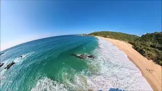 360 Aerial of Wailmea Bay, Oahu, January 2026