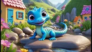 Slinky Salamander Slips Wet | English Nursery Rhyme | Kids Songs | Baby Music