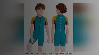 Deal Kids Colorful Neoprene Short Jellyfish Swimsuits Wetsuit Children Surfing Scuba Jellyfish Divi