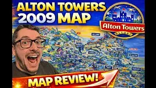 Изучение карты парка развлечений Alton Towers 2009 года | Классические карты тематических парков ...
