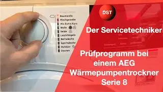 Pr&uuml;fprogramm bei einem AEG W&auml;rmepumpentrockner Serie 8