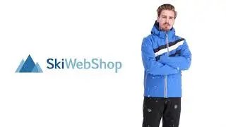 CMP, Ski jacket zip hood, ski jacket, men, royal blue with stripes