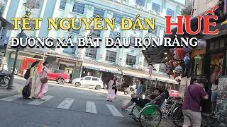 Đường Xá Huế ngày tết đông vui Nhộn Nhịp bà con nô nức đi chơi