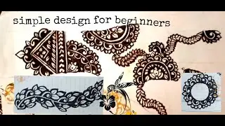 SIMPLE HENNA DESIGN FOR BEGINNERS*REVERSE NEGATIVE SPACE HENNA |HENNA ART BY FEFE