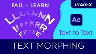 Morphing text animation in adobe after effects cc 20222️⃣word to word