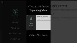 Expanding Menu With HTML & CSS | #css #html #js #coding #animation #expanding #menu #glitch #shorts