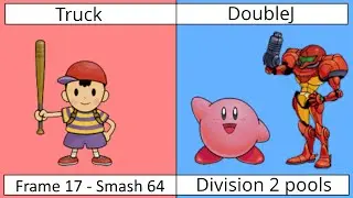 Truck (Ness) vs DoubleJ (Kirby, Samus) - Frame 17 Division 2 pools - SSB64