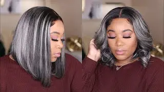 So This Is Different 👀 | Going Grey 😱😍 | Easy Closure Bob Wig | WestkissHair