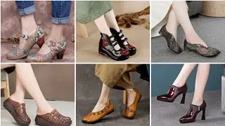 very comfortable platform slip on shoes collection for girls/Different colours footwear ideas