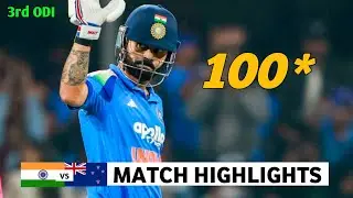 India Vs New Zealand 3rd ODI Match Highlights 2026 | Virat Kohli 100 Runs In 91 Balls Highlights