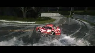 Monster Nissan S13 Silvia Drift Car vs Touge In The Wet
