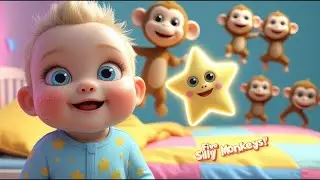 Five Silly Monkey Friends + more Nursery Rhymes & Kids Song
