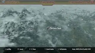 Climbing to the top to practice shouting in Skyrim