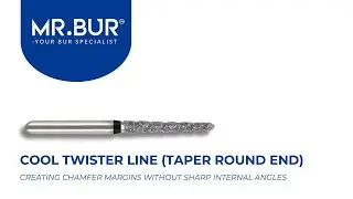 Cool Twister Line Taper Round End Super Coarse Diamond Bur FG | MR.BUR