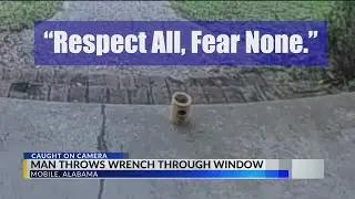 Neighborhood on high alert after ring doorbell footage shows man throwing wrench