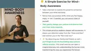 A Simple Exercise for Mind-Body Awareness