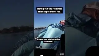 Trying ou the Plusinno telescoping travel rod and reel