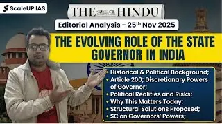 The Evolving Role of State Governor in India