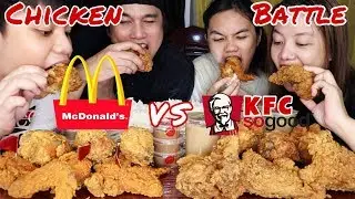 1 BUCKET MCDONALDS VS. 1 BUCKET KFC | FRIED CHICKEN BATTLE PINOY MUKBANG! Kain tayo usap konti #51