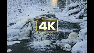 Frozen Waterfall in Norway ❄️ 2.5 Hours of Winter Nature Ambience in 4K