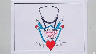 International Nurses Day Poster Drawing easy ||12 May | How to draw Nurses Day Drawing