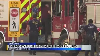 Emergency plane landing, passengers injured