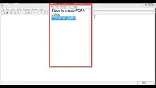 Steps To Create Form Using Form Wizards in Visual FoxPro.