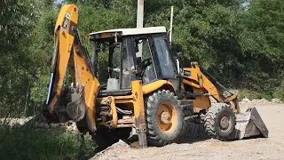 JCB Backhoe Cutting Hill and Making New Road  - JCB Video