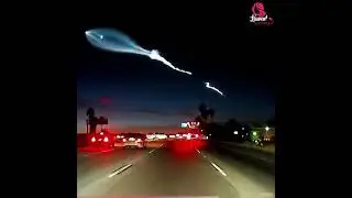 SpaceX rocket launch followed by car crash