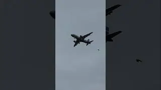 Eurowings A319-100 approaching Manchester Airport MAN, low overhead #a319