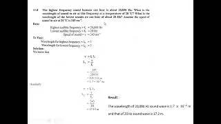 10 Physics : Unit # 11 Exercise Numerical Problems 11.5 to 11.9