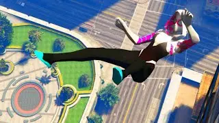 GTA 5 Epic Ragdolls SPIDER GWEN | SPIDER WOMAN SPIDERMAN Miles Morales | Jumps Funny Fails Ep.1
