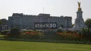 Victoria Memorial Statue And Buckingham Palace In London, UK