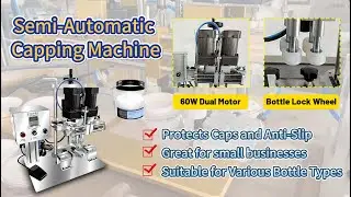 Nenosun Semi-auto #cappingmachine Small Desktop Cosmetic Bottle #smallbusiness #screwcappingmachine