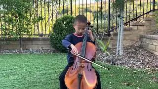 7-year-old Cellist Wharton Huang Plays Bach Minuet I & II from Cello Suite No. 1 in G Major
